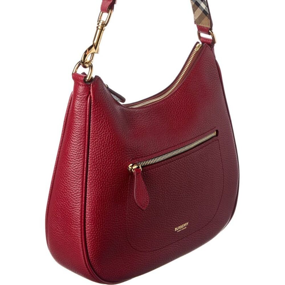 Burberry Horse Leather Hobo Bag, Red - Picture 3 of 4